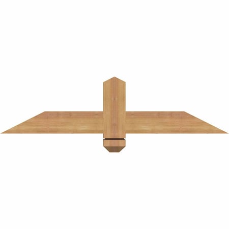 Ekena Millwork Eugene Smooth Timber Gable Bracket, Western Red Cedar, 36"W x 9"H x 3 1/2"D x 3 1/2"F, 6/12 Pitch GBW036X09X0404EUG00SWR